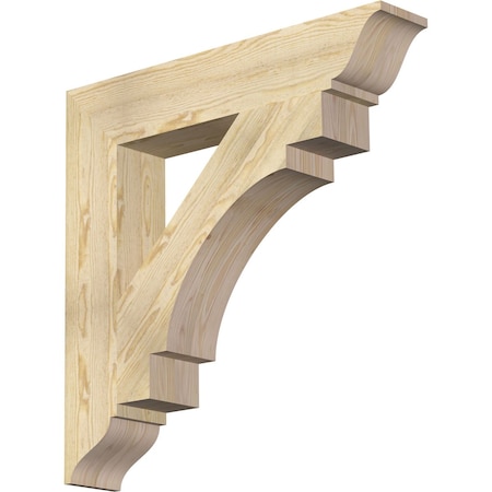 Ekena Millwork Merced Traditional Rough Sawn Bracket, Douglas Fir, 6"W x 34"D x 34"H BKT06X34X34MRC01RDF